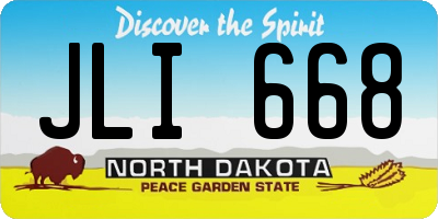 ND license plate JLI668