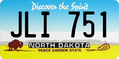 ND license plate JLI751