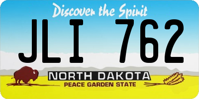 ND license plate JLI762