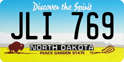 ND license plate JLI769