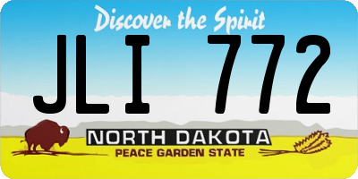 ND license plate JLI772