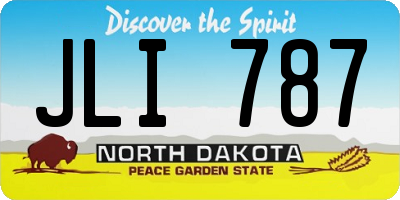 ND license plate JLI787