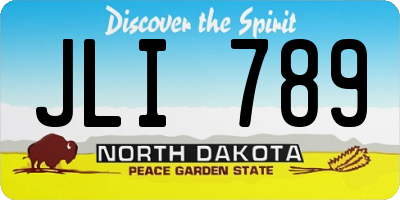 ND license plate JLI789