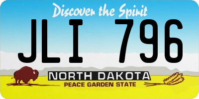 ND license plate JLI796