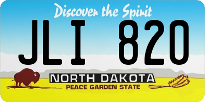 ND license plate JLI820