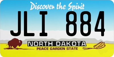 ND license plate JLI884