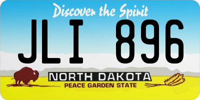 ND license plate JLI896