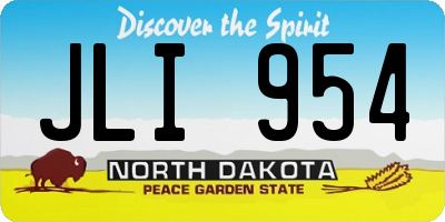 ND license plate JLI954
