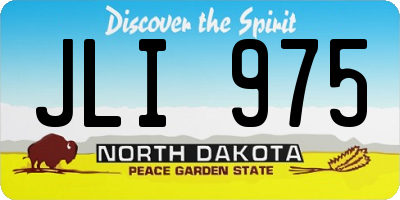 ND license plate JLI975