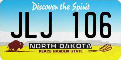 ND license plate JLJ106