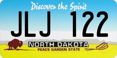 ND license plate JLJ122