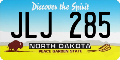 ND license plate JLJ285