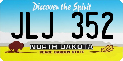 ND license plate JLJ352