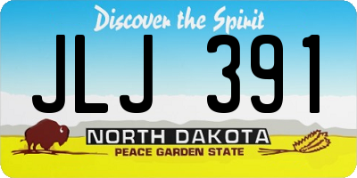 ND license plate JLJ391