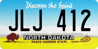 ND license plate JLJ412