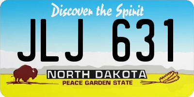 ND license plate JLJ631
