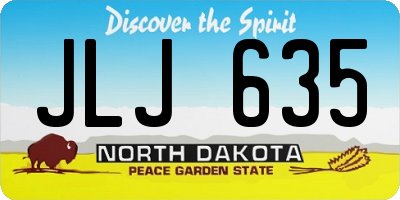ND license plate JLJ635