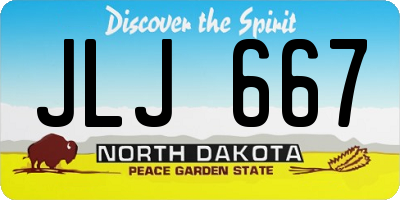 ND license plate JLJ667