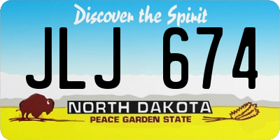 ND license plate JLJ674