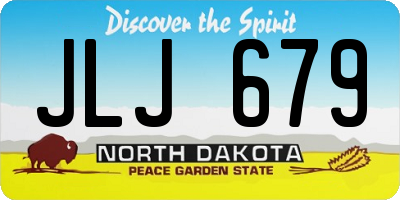 ND license plate JLJ679