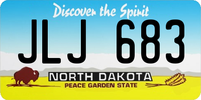 ND license plate JLJ683