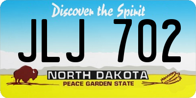 ND license plate JLJ702