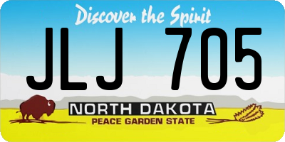 ND license plate JLJ705