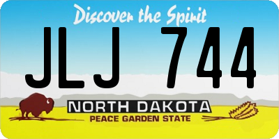 ND license plate JLJ744