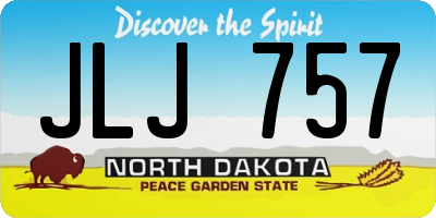 ND license plate JLJ757