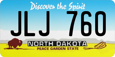 ND license plate JLJ760