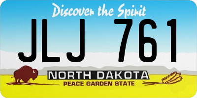 ND license plate JLJ761