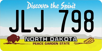 ND license plate JLJ798