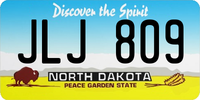 ND license plate JLJ809