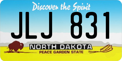 ND license plate JLJ831