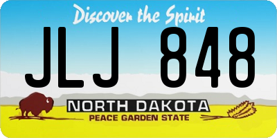 ND license plate JLJ848