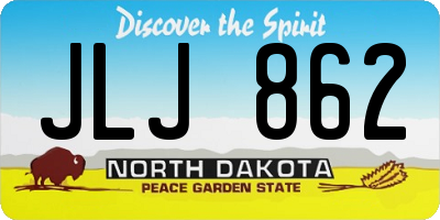ND license plate JLJ862