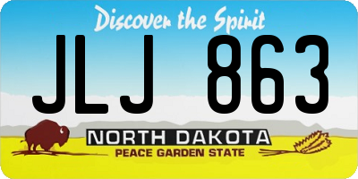 ND license plate JLJ863