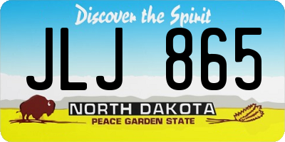 ND license plate JLJ865