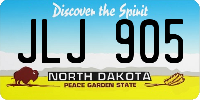 ND license plate JLJ905