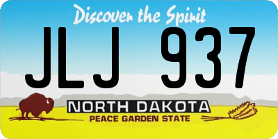 ND license plate JLJ937