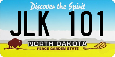ND license plate JLK101