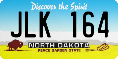 ND license plate JLK164