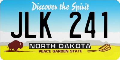 ND license plate JLK241