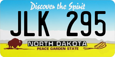 ND license plate JLK295