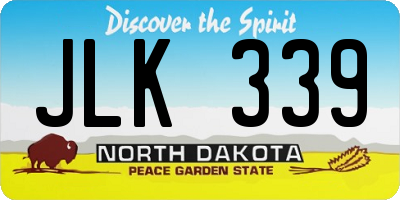 ND license plate JLK339