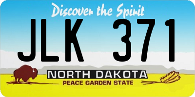 ND license plate JLK371