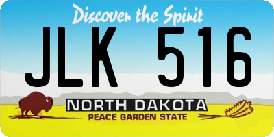 ND license plate JLK516