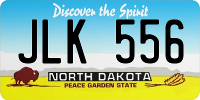 ND license plate JLK556