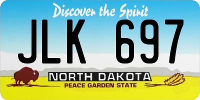 ND license plate JLK697