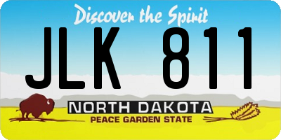 ND license plate JLK811